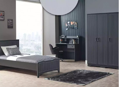 Children's room complete set bedroom bed desk wardrobe 3-piece